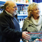 Elderly couple shopping