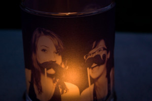 Photo negatives candle holder